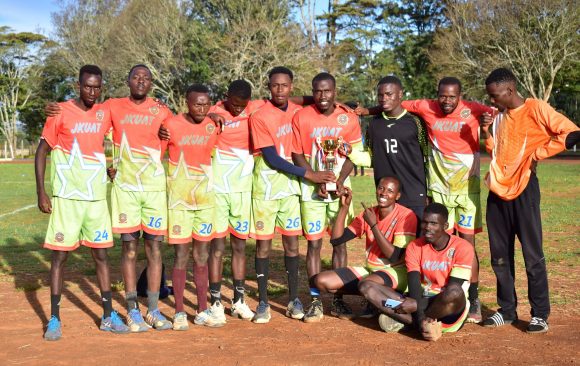 Handball-team-scaled Triumphant JKUAT Teams Boss KUSA Games
